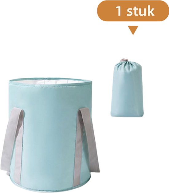 1 artikel - Opvouwbare voetenbademmer - Voetenbad voor thuisgebruik - Draagbaar voor op reis - Geïsoleerde voetenbadtas - Groot blauw van Merkloos