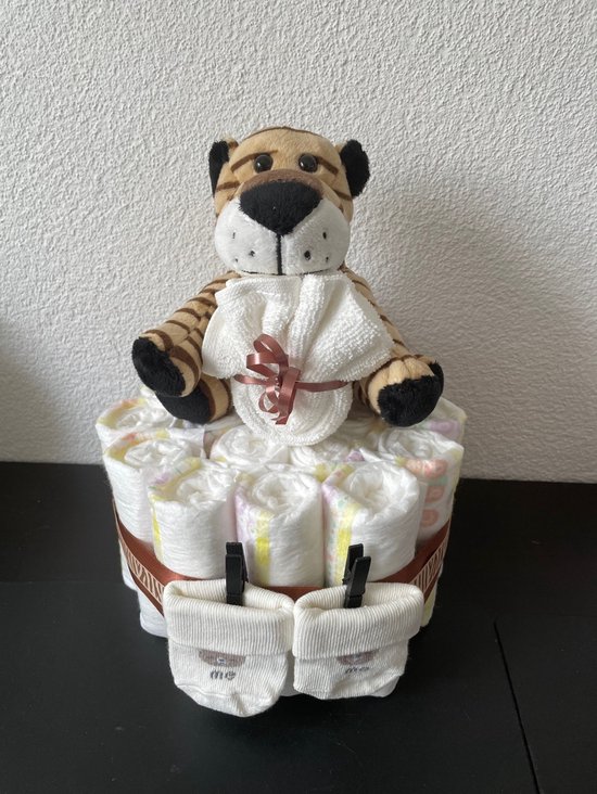 1-Laags Luiertaart Tijger van Bambino Cadeau