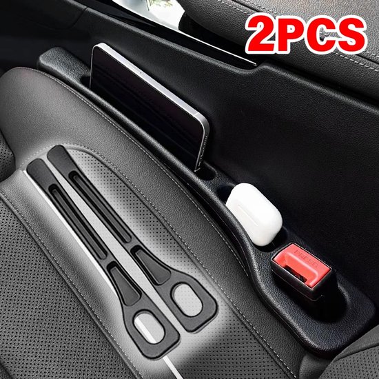 1 Paar Universele Autostoel Gap Plug Strip - Auto Gap Filler en Seat Organizer voor Lekvrije Interieur Decoratie - Zwart