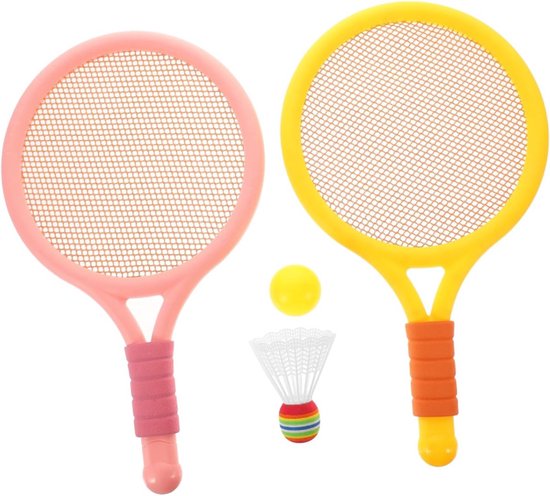 1 Set Badminton-Rackets, Badminton-Rackets Met Ballen, Draagbare, Buitensporten, Ouder-Kind Interactief Speelgoed van Merkloos
