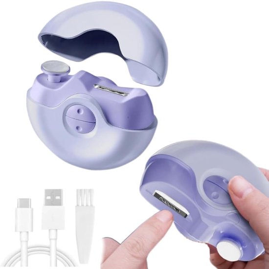 1 stuk - Elektrische Nagelsnijder - Manicure apparaat voor volwassenen - Automatische Nagelschaar voor kinderen - Draagbaar ontwerp - Anti-klem functie - Paars