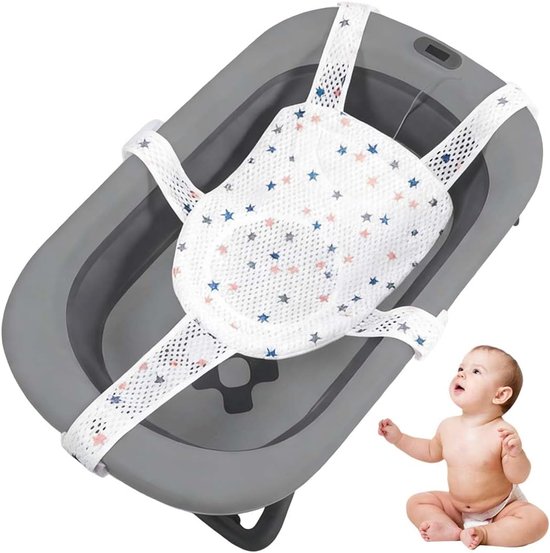 1 x Bath Chair, Universal Baby Bath Cushion, Newborn Bath Mat Net for Bath Chair, Adjustable Seat Support, for - ShopVlot