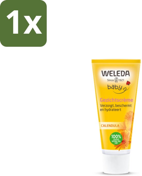 1 x WELEDA - Gezichtscrème - Baby & Kind Calendula - 50 ml - Babyhuid Verzorging - Gezichtscrème - Calendula Crème - Baby Crème - Gevoelige Huid van Merkloos
