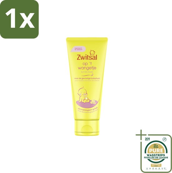 1 x Zwitsal Gezichtscrème Op 't Wangetje 100 ml- Baby Gezichtscreme - Babyhuid Bescherming - Baby Wangen Crème - Babyhuid Verzorging - Kamille Crème