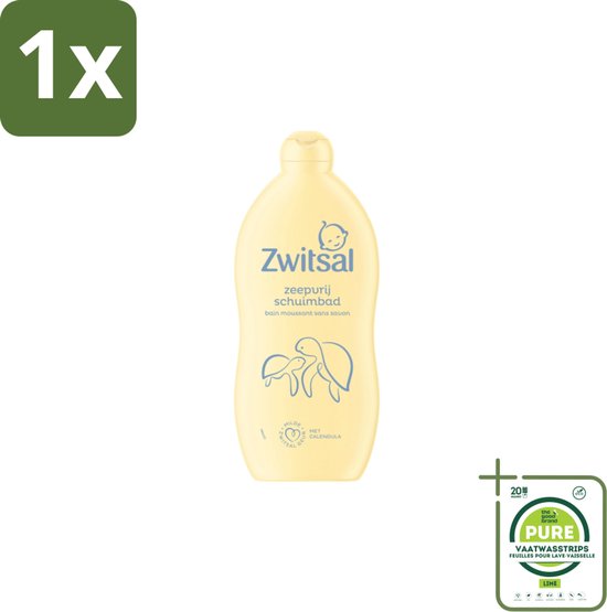1 x Zwitsal Zeepvrij Schuimbad 700 ml - Babybad - Zeepvrij Schuimbad - Babyhuid Reinigen - Calendula - Anti-prik van Merkloos