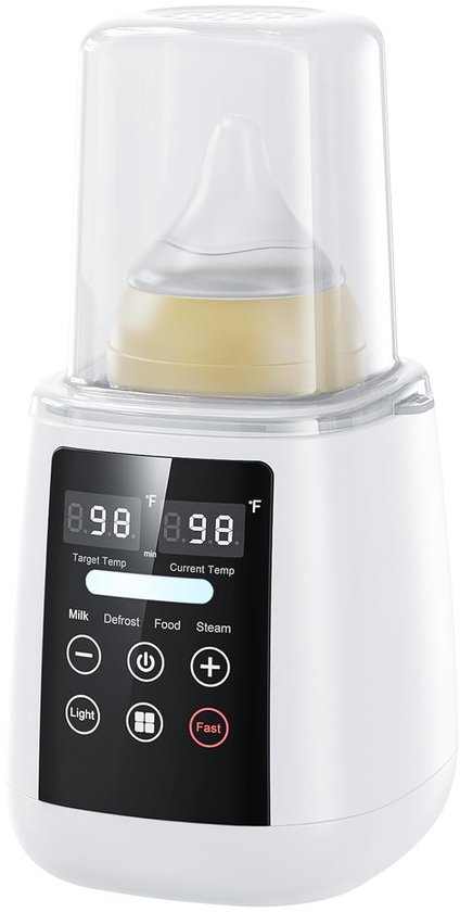 10-in-1 flessenwarmer - Met nauwkeurige temperatuurregeling - warmtebehoud- en voedselverwarmingsfuncties - Geschikt voor alle soorten flessen - Wordt geleverd met een nachtlampje en LED-display. van Merkloos