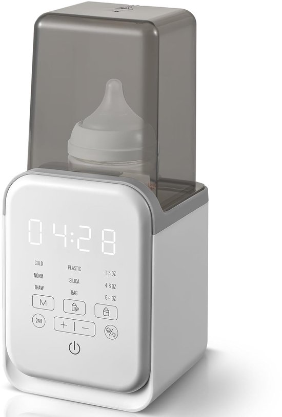 10-in-1 Flesverwarmer - Babyvoeding Warmer - Snel Opwarmen (2-5 min) - Exacte Temperatuur - Nachtlampje - Timerverwarming