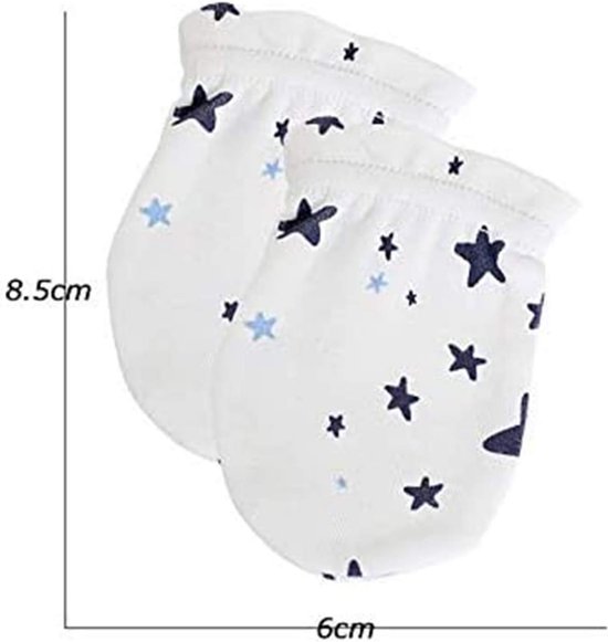 10-Pack Katoenen Baby Mutsjes en Krabhandschoentjes Set voor Jongens en Meisjes