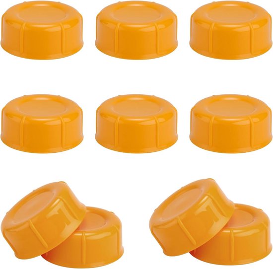 10 Smalle Vervangende Babyflesdoppen met Afdichtingspakking, BPA-Vrij - Ideaal voor Dr Brown & Medela Flessen - Reis- en Opslagaccessoires - Geschikt voor Ameda Flesjes - Oranje Kleur
