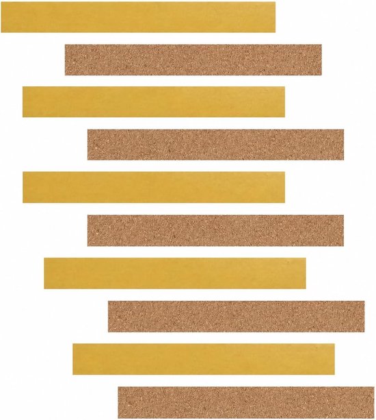 10 Stuks Kleine Zelfklevende Kurkstrips voor Hoeden, 200 × 20 × 2 mm Hoedmaat Verkleiners, Op Maat Knipbare Binnenband Aanpassers voor Volwassenen, Geschikt voor Vilten, Stro- en Leren Hoeden