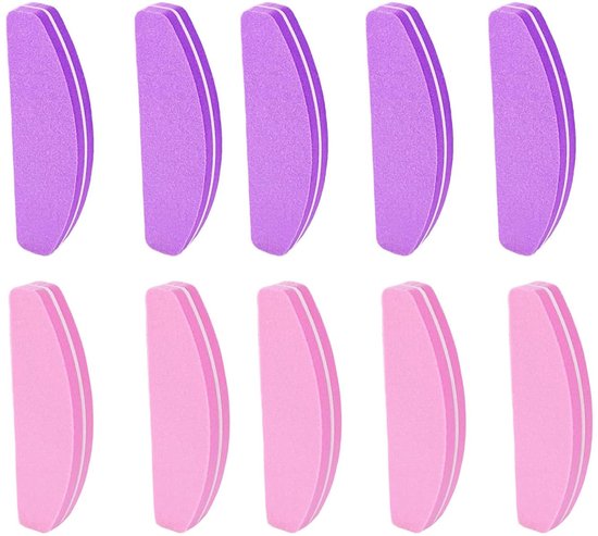 10 stuks polijstblokken, nagelpolijstmiddel van natuurlijke acrylgel, blokken voor nagelschuren, blok polijstmiddel, korrel 100/180 spons voor nagellak, buffer schuurnagels