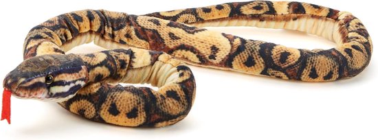 100% gerecycled pluche python slangenspeelgoed 100 cm - duurzaam en zacht knuffeldier voor pasgeborenen