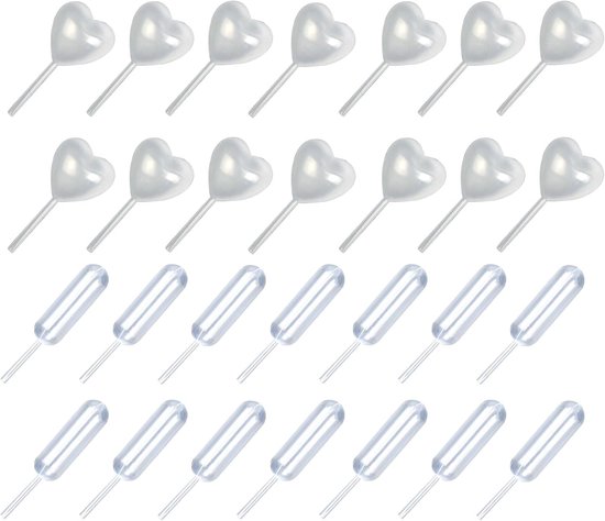 100 stuks kunststof pipetten, hartvorm en lange strook, 4 ml pipet, voedselpipet, druppelteller, pipet, gebak, voor het decoreren van chocolade, cupcakes