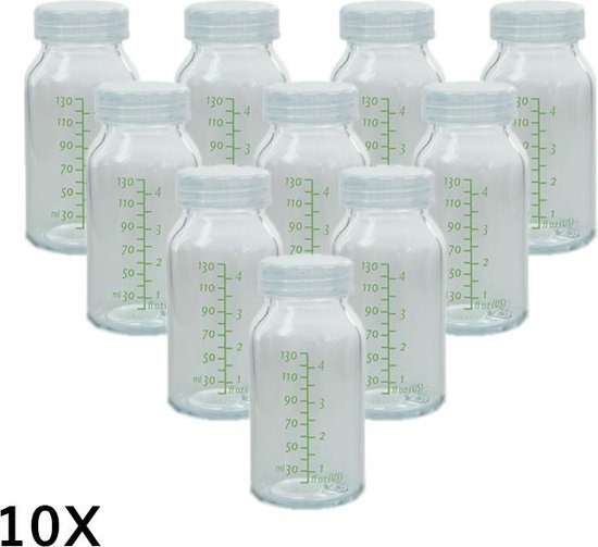 10x Ardo Glazen flesjes 130ml van Merkloos
