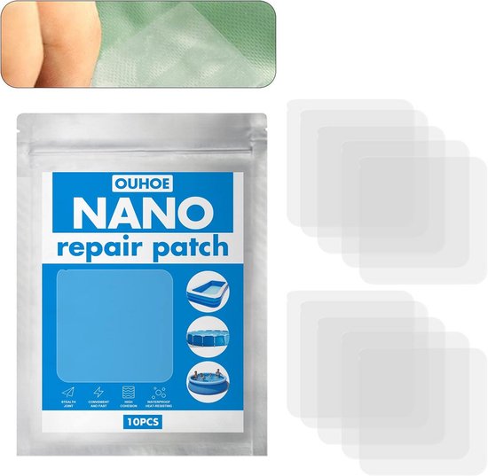 10x Zelfklevende PVC Reparatiepleisters voor Zwembad en Opblaasbare Artikelen - Transparant van Afivitex
