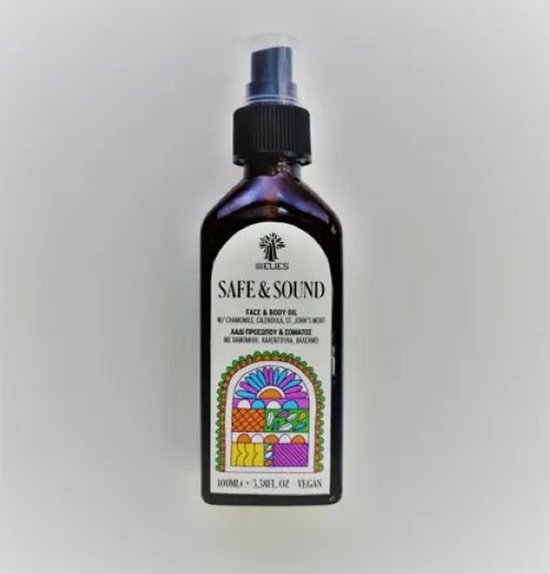 11ELIES - Natuurlijke Safe and sound Face and Body olie of baby olie met kamille, calendula en Sint Jans kruid 100ml