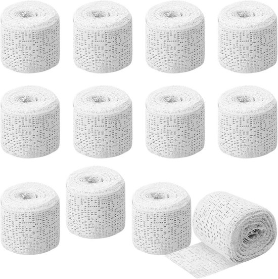 12 Rollen Gipsverband voor Knutselen en Modelleren, Sneldrogend van Merkloos