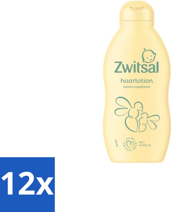 12 x Zwitsal Haarlotion Baby 200 ml - Babyhaar Verzorging - Babyhaar Lotion - Leave-in Haarlotion - Babyhaar Kammen - Babyhaar Bescherming van Zwitsal