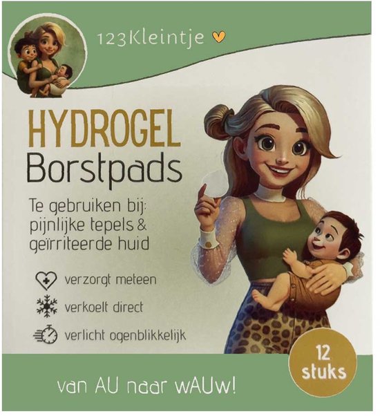 123Kleintje Hydrogel Borstpads 12 stuks