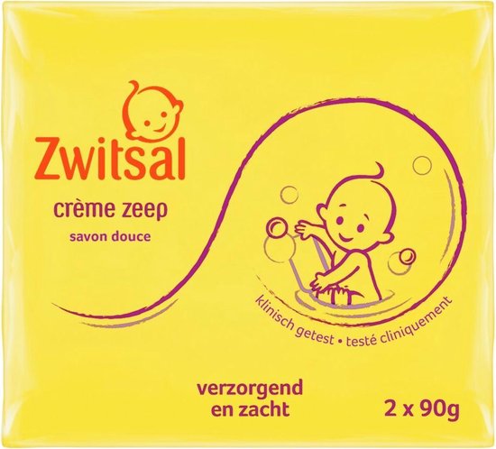 12x Zwitsal Crème Zeep 2 x 90 gr van Zwitsal