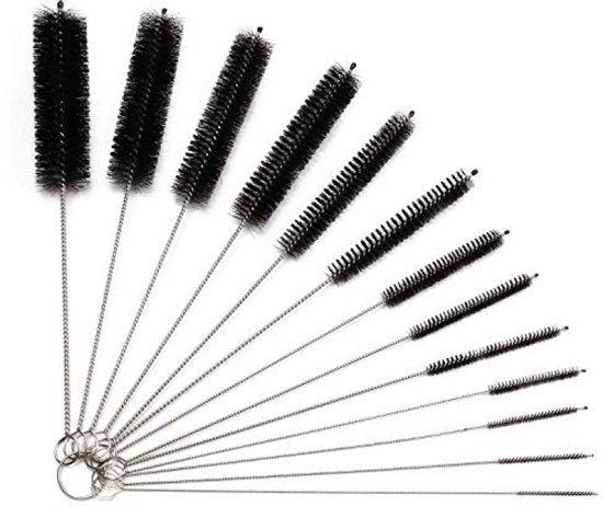 13-Delige Nylon Buisborstelset voor Fles Slang Pijp Reageerbuizen Blender Juicer Extractor ETC flessenborstel van Merkloos