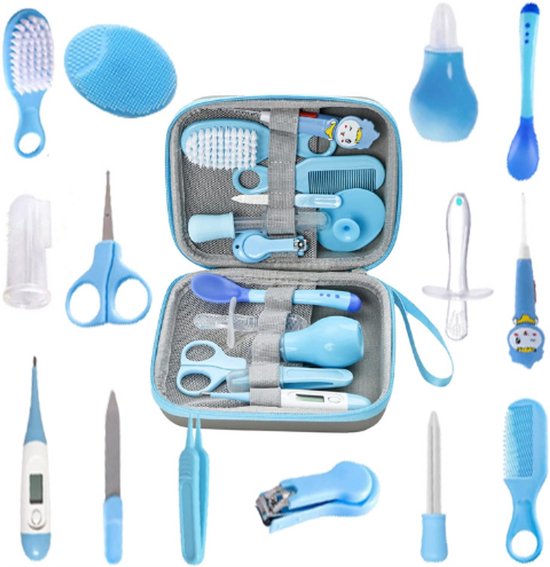 14-Delige Babyverzorgingsset - Complete Verzorgingsset Voor Pasgeborenen - Nagel- en Neusverzorging, Reinigings- en Verzorgingsproducten - Ideale Eerste Uitrusting Voor Baby's en Peuters van Lil' Star