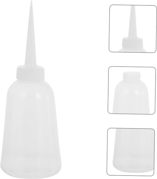 14 Pieces - Dispensing Bottle - Squeeze Bottle - PE Material - 50ml - Empty Bottle - Suitable for Craft Projects, Paints and Glues - 3*13.5cm - Transparent