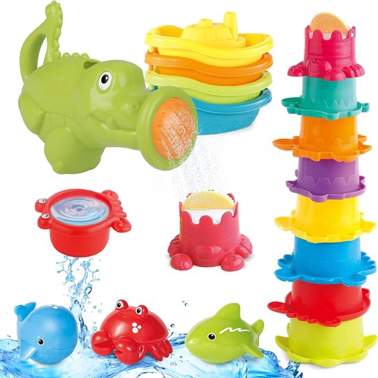 16-Delige Bad speelgoed Set voor Baby's en Peuters - Zee Dieren & Water Plezier