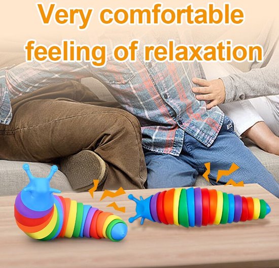 18Cm 3d Kleurrijke Slak Decompressie Speelgoed Baby Kind Anti Angst Sensorisch Speelgoed Voor Kinderen En Volwassen Cadeau Verjaardagscadeau van Merkloos