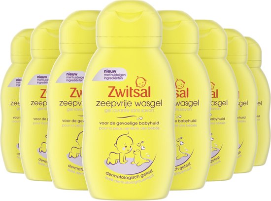 18x Zwitsal Zeepvrije Wasgel 75 ml van Merkloos