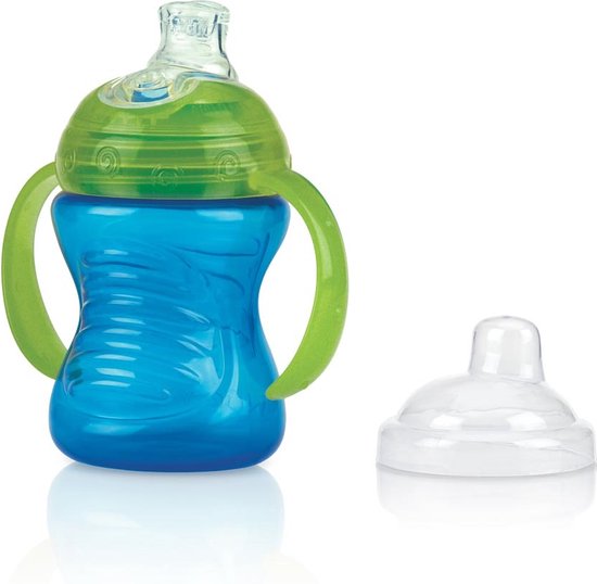 1P PP 240ml antilek beker met handgrepen met silicone SUPER drinktuit met PP dop van Munchkin