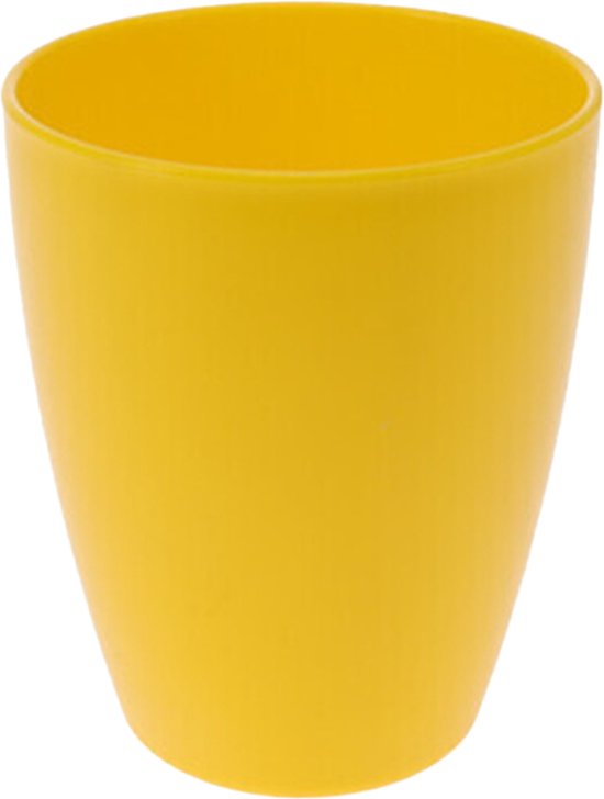 1x drinkbekers kunststof 340 ml geel - Limonade bekers - Campingservies/picknickservies van MikaMax