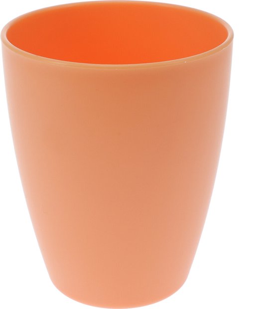 1x drinkbekers kunststof 340 ml oranje - Limonade bekers - Campingservies/picknickservies van Mikken