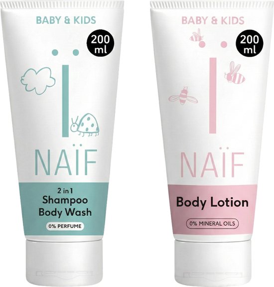 2-1 shampoo & body wash + body lotion (P101 + p004) van Naïf