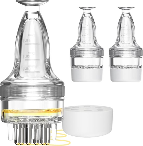 2 applicators, snelle en efficiënte applicatie, geen rommel haar serum applicator kleine applicatietool, haar applicator fles borstel hoofdhuid applicator kam van Merkloos