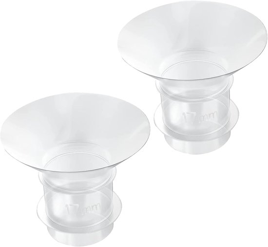 2-delig Flens Insert 17mm - Compatibel met Medela Freestyle - Zachte Siliconen Rand - Anti-lek Ontwerp van Merkloos