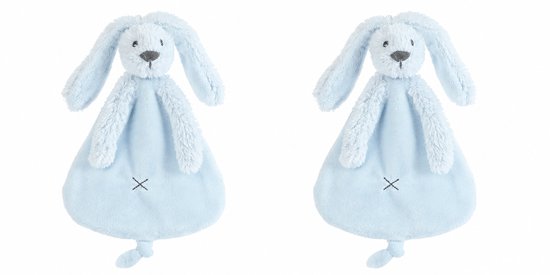 2 Happy Horse Richie Knuffeldoekjes - blauw - Baby cadeau - Kraamcadeau - Tuttle doekjes