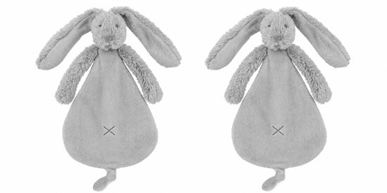 2 Happy Horse Richie Knuffeldoekjes - grijs - Baby cadeau - Kraamcadeau - Tuttle doekjes