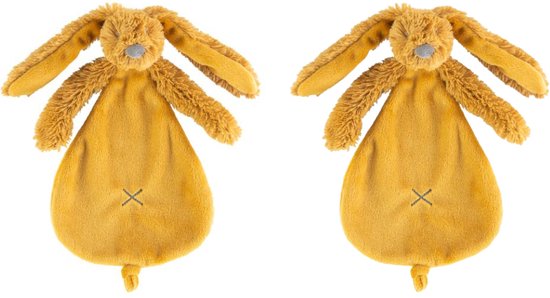 2 Happy Horse Richie Knuffeldoekjes - ochre - Baby cadeau - Kraamcadeau - Tuttle doekjes van Happy Horse