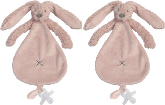 2 Happy Horse Richie Knuffeldoekjes - oud roze - Baby cadeau - Kraamcadeau - Tuttle doekjes van Happy Horse