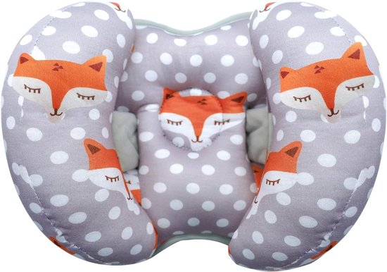 2 in 1 babyreiskussen banaanvorm verstelbaar baby peuter reiskussen voor peuter jongens meisjes (oranje) van Vocheer