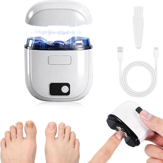 2-in-1 elektrische nagelschaar voor harde/dikke tenen/vingernagels, met veilige trimmen en polijstfunctie en ledlicht, elektrische nagelvijl voor baby's, kinderen