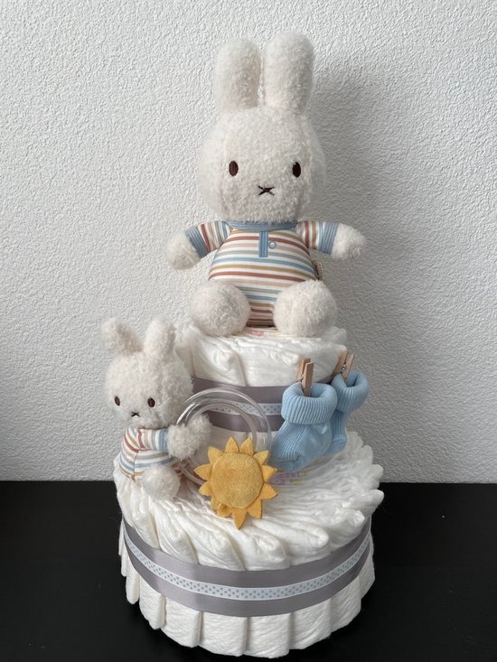 2-Laags Luiertaart Nijntje X Little Dutch Vintage Gestreept Jongen van Nijntje