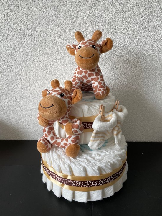 2-Laags Neutrale Luiertaart Giraffe SoftTouch van Pampers