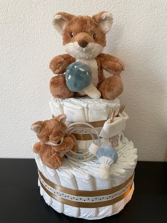2-Laags Neutrale Luiertaart Little Dutch Forest Friends Vos van 2-L