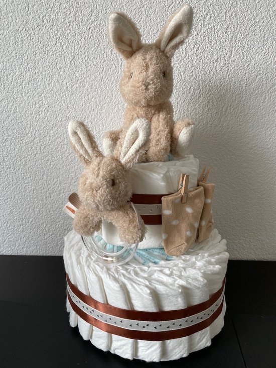 2-Laags Neutrale Luiertaart Little Dutch Konijn van Little Dutch