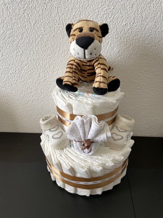 2-laags Neutrale Luiertaart Tijger van Luiertaart