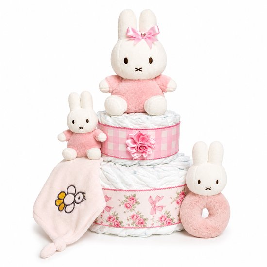 2-Laagse Nijntje luiertaart Luxe Cadeauset Roze