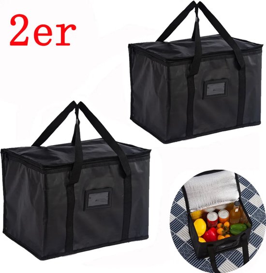 2-pack geïsoleerde tassen/koelboxen/50L grote koelboxen/dranktassen/picknick geïsoleerde tassen van Merkloos