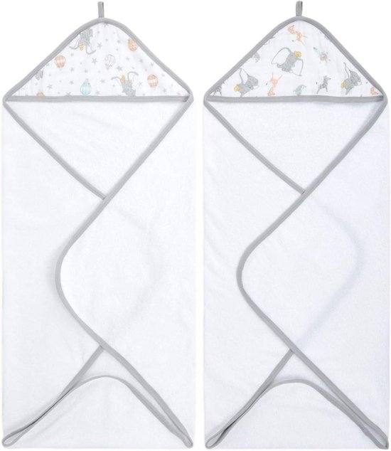 2-pack Zachte Katoenen Baby Badhanddoek met Capuchon Absorberend voor Jongens en Meisjes